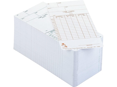 Acroprint Time Cards for ATR120 Time Clock, 250/Pack (ATR121)