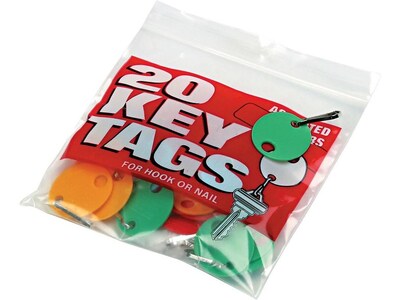MMF Industries Key Tags, Assorted Colors, 20/Pack (2018009W47)