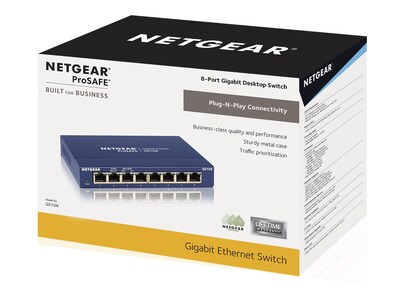 Switch ethernet NETGEAR GS108E Metal 8 Ports Gigabit