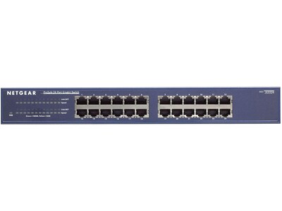 Netgear ProSAFE 24-Port Gigabit Ethernet Unmanaged Switch, 10/100/1000 Mbps, Blue (JGS524NA)