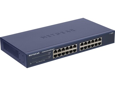 Netgear ProSAFE 24-Port Gigabit Ethernet Unmanaged Switch, 10/100/1000 Mbps, Blue (JGS524NA)