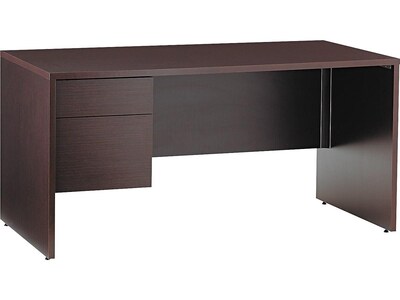 Global Genoa 60W Single Pedestal Desk, Dark Espresso (G3060SPL-DES)