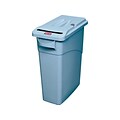 Rubbermaid Slim Jim Resin Trash Can Container, 16 Gal., Gray (FG9W2500LGRAY)