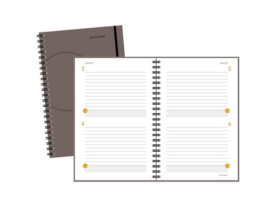 AT-A-GLANCE Plan. Write. Remember. 6W x 9H Daily Planner, Gray (80620330)