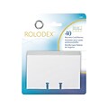 Rolodex Pages, Transparent, 2 Card Capacity, 40/Pack (67691)