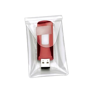 Cardinal HOLDit! Poly USB Pockets, Clear, 6/Pack (21140)