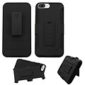 Insten Black Dual Layer Hard Hybrid Holster Case with Belt Clip For Apple iPhone 7 Plus/ 8 Plus, Black