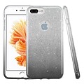 Insten Glitter Hybrid Hard Plastic / Soft Flexible Rubber Case For iPhone 7 Plus/ 8 Plus, Black