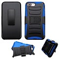 Insten Hard Dual Layer Hybrid Case with Holster Belt Clip Kickstand For iPhone 7 Plus/ 8 Plus, Black/Blue