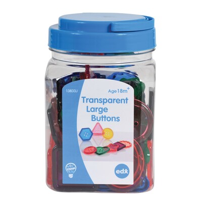 Learning Advantage Transparent Large Buttons - Mini Jar, 2 Sets (CTU13833BN)