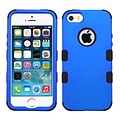 Insten Tuff Hard Dual Layer Silicone Cover Case For Apple iPhone SE 5S 5 - Blue/Black