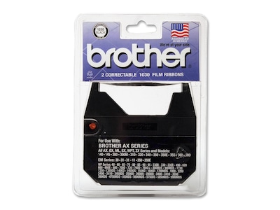 Brother AX/GX/SX/WPT/ZX Black Print Ribbons, 2/Pack (1230)