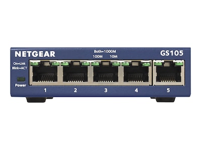 Netgear ProSAFE 5-Port Gigabit Ethernet Unmanaged Switch, Blue (GS105NA)