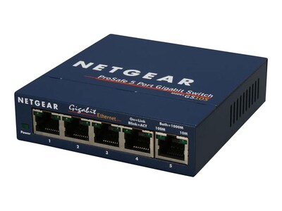 Netgear ProSAFE 5-Port Gigabit Ethernet Unmanaged Switch, Blue (GS105NA)