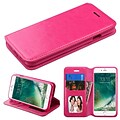 Insten Flip Leather Cover Stand with card slot & photo display For Apple iPhone 7/ 8, Hot Pink