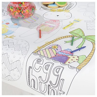Amscan Easter Kids Coloring 48 in. x 36 in. Table Cover, Pack of 3 (570109)