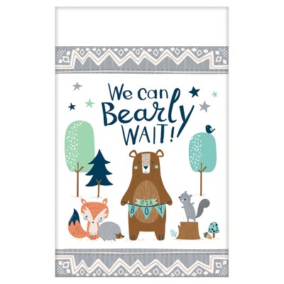 Amscan Bear-ly Wait Baby Shower Paper Table Cover, Pack of 3 (572164)
