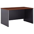 Bush Business Furniture Westfield 48W x 30D Desk, Hansen Cherry/Graphite Gray, Installed (WC24448FA)