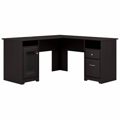 Bush Furniture Cabot 60W L Shaped Computer Desk, Espresso Oak (WC31830K)