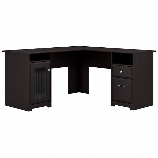 Bush Furniture Cabot 60W L Shaped Computer Desk, Espresso Oak (WC31830K)