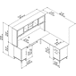 Bush Furniture Somerset 72"W L Shaped Desk with Hutch, Maple Cross (SET001MC)