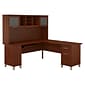 Bush Furniture Somerset 72"W L Shaped Desk with Hutch, Hansen Cherry (SET001HC)