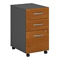 Bush Business Furniture Westfield 3 Drawer Mobile File Cabinet, Natural Cherry/Graphite Gray (WC72453)