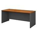 Bush Business Furniture Westfield 72W Office Desk, Natural Cherry/Graphite Gray (WC72436)