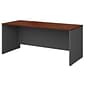 Bush Business Furniture Westfield 72"W Office Desk, Hansen Cherry/Graphite Gray (WC24436)