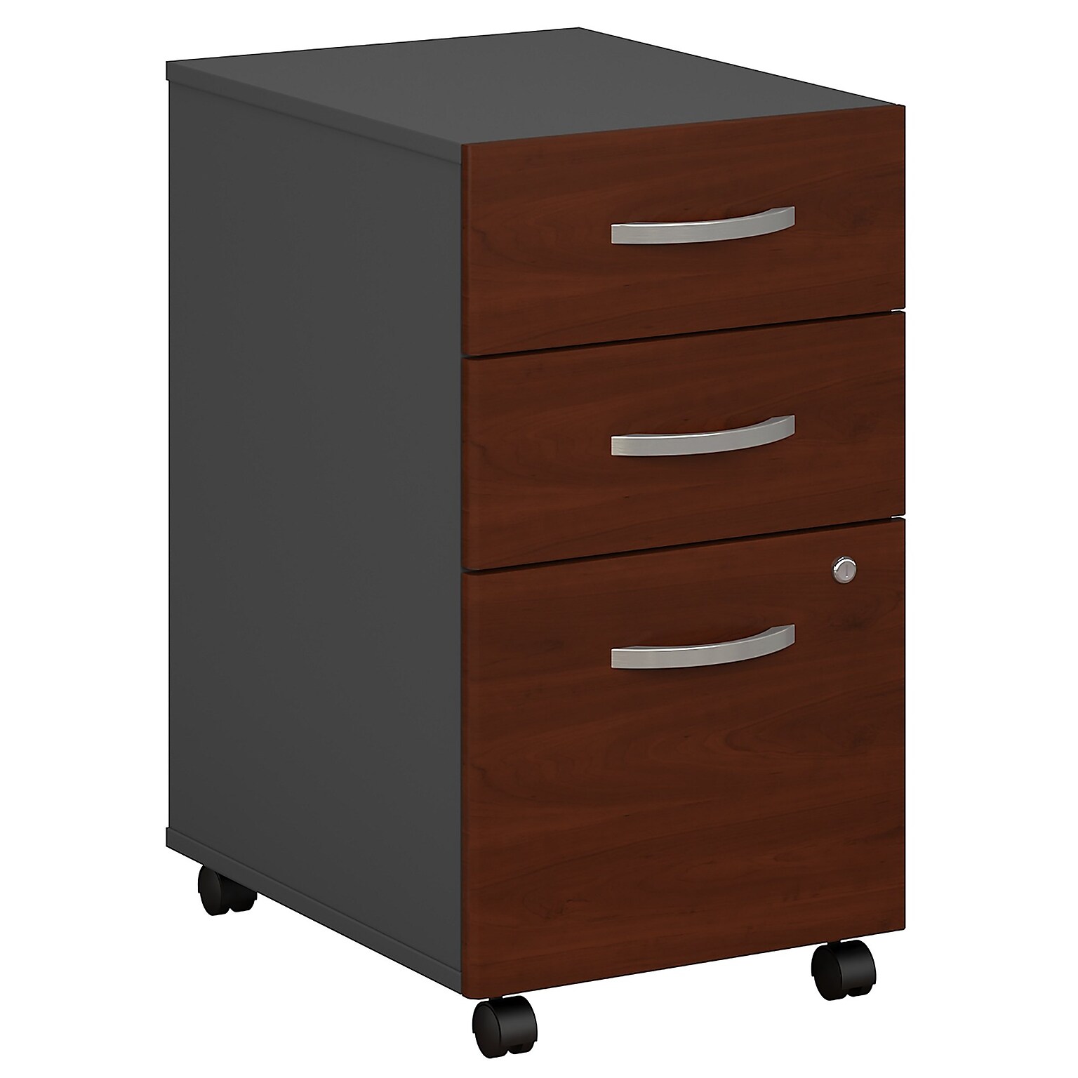 Bush Business Furniture Series C 3-Drawer Vertical File Cabinet, Locking, Letter/Legal, Hansen Cherry, 20.15 (WC24453)