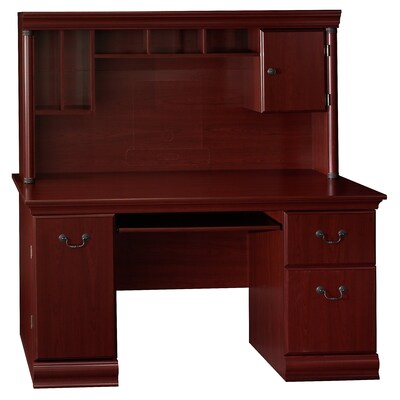 Bush Furniture Birmingham Office Desk with Hutch, Harvest Cherry (WC26620-03K)