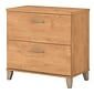 Bush Furniture Somerset 2-Drawer Lateral File Cabinet, Letter/Legal Size, 29.11"H x 29.57"W x 21.65"D, Maple Cross (WC81480)