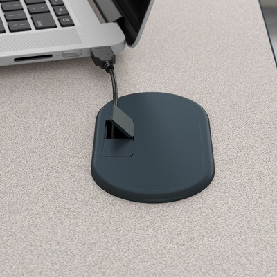 Bush Business Furniture Cubix 60W Desk, Slate/White Spectrum (WC8460A)