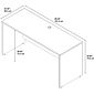 Bush Business Furniture Westfield Credenza Desk, 59.4" x 23.3", Hansen Cherry/Graphite Gray (WC24461)