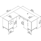 Bush Furniture Somerset 60"W L Shaped Desk with Storage, Maple Cross (WC81430K)