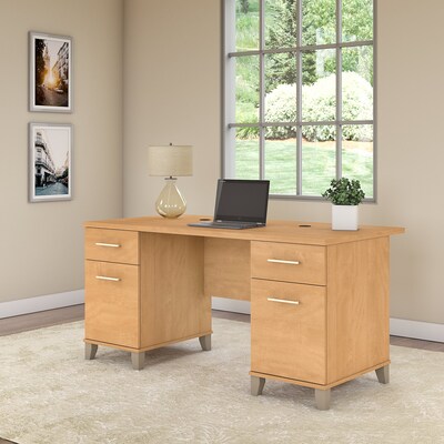 Bush Furniture Somerset 60"W Desk, Maple Cross (WC81428)
