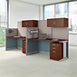 Bush Business Furniture Office in an Hour 65W x 33D Cubicle Workstation w/ Storage, Hansen Cherry (WC36492-03STGK)