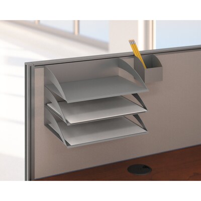 Bush Business Furniture Office in an Hour 65W x 33D Cubicle Workstation w/ Storage, Hansen Cherry (WC36492-03STGK)