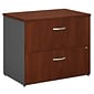 Bush Business Furniture Westfield, 2 Drawer, Lateral File Cabinet, Legal, Hansen Cherry/Graphite Gray, 35 2/3"W (WC24454CSUFA)