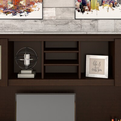 Bush Furniture Somerset 72"W Desktop Hutch, Mocha Cherry (WC81811)