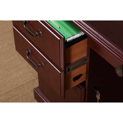 kathy ireland® Home by Bush Furniture Bennington Executive Desk, Harvest Cherry (WC65566-03K)