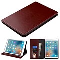 Insten Book-Style Leather Fabric Cover Case w/stand/card holder/Photo Display For Apple iPad Pro (9.7) - Brown