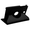 Insten Swivel Flip Leather Fabric Cover Case w/stand For Samsung Galaxy Tab A 8 - Black (2256815)