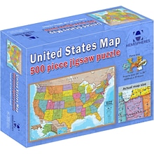 Round World Products USA Puzzle, 24 Height, 36 Width, 500 Pieces (RWPHMP02)