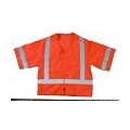 Mutual Industries MiViz ANSI Class 3 High Visibility High Value Mesh Safety Vest; Orange, 4XL/5XL