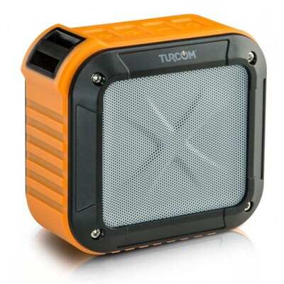 Turcom TS-456 AcoustoShock Mini Wireless Portable Speaker, Orange