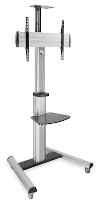 Mount-It! 2-Shelf Mobile TV Cart Height Adjustable for 32-70 Displays (MI-875)