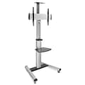 Mount-It! 2-Shelf Mobile TV Cart Height Adjustable for 32-70 Displays (MI-875)