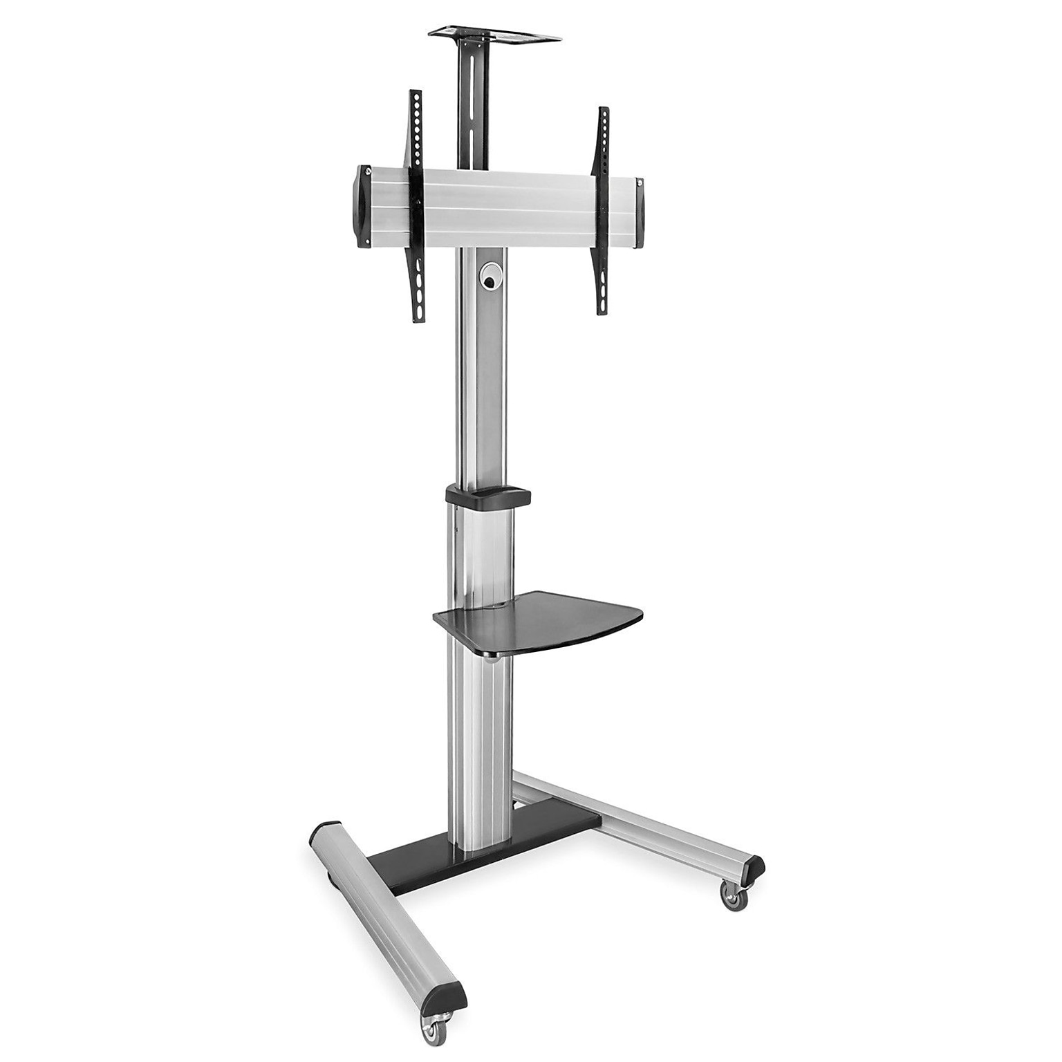 Mount-It! 2-Shelf Mobile TV Cart Height Adjustable for 32-70 Displays (MI-875)