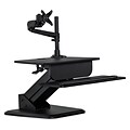 Mount-It! Sit Stand Desk Converter, Standing Desk Workstation with Single Monitor Desk Mount, Height Adjustable (MI-7911)